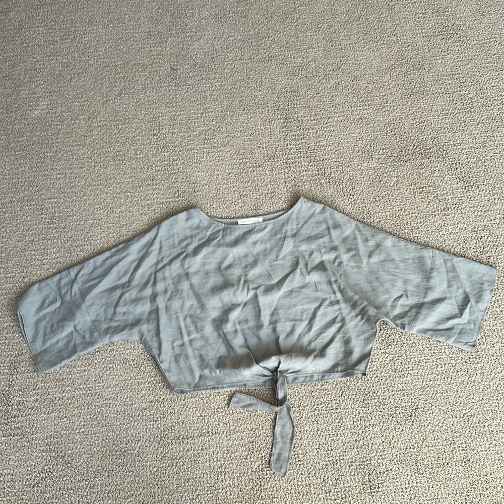 Gray Crop Top